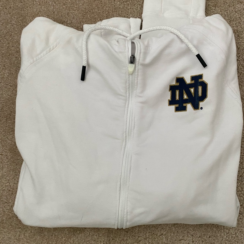 Under Armour White Hooded Zip Sweatshirt